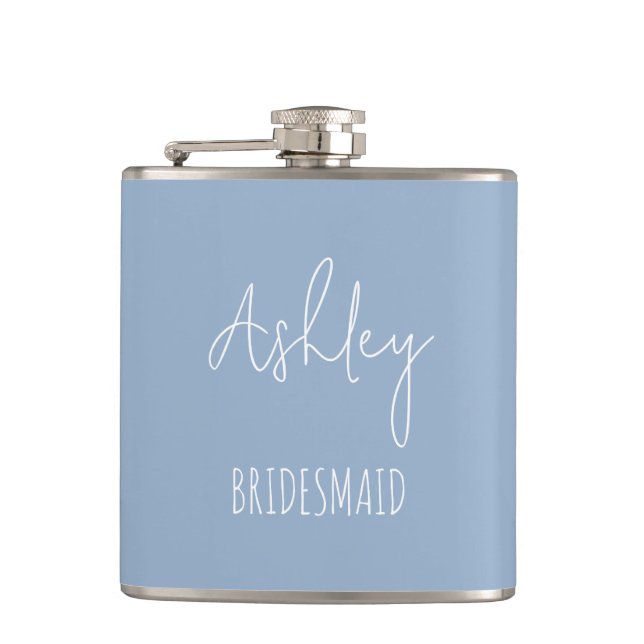 Personlig Dusty Blue Brudens sida Gift Women Fickplunta (Framsidan)