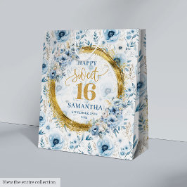 Personlig Dusty Blue Sweet sixteen Glitter Bags