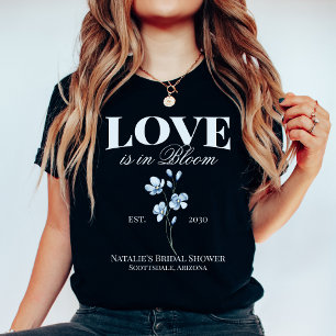 Personlig Dusty Blue Wildblomma Möhippa T Shirt