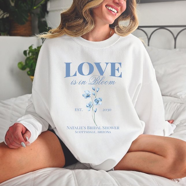 Personlig Dusty Blue Wildblomma Möhippa T Shirt (Skapare uppladdad)