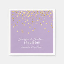 Personlig DUSTY MAUVE Guld Confetti Bröllop