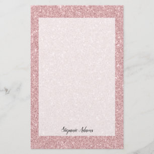 Personlig Dusty Ro Glitter Brevpapper