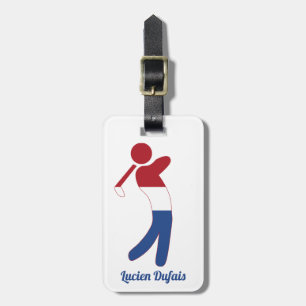 Personlig Dutch Flagga Golf Player Bagagebricka