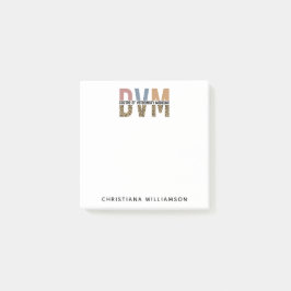 Personlig DVM Doktor of Veterinary Medicine Post-it Block