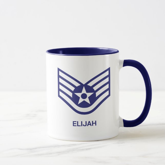 Personlig E-5 Personal sergeant Rank Luft Force Mugg (Höger)