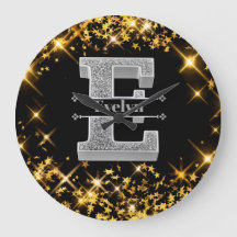 Personlig E Ursprungligt Silver Monogram Ditt namn