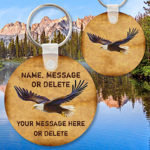 Personlig Eagle Keychain, Eagle Party favors Nyckelring