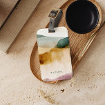 Personlig Earth Tone Abstrakt Watercolor Bagagebricka<br><div class="desc">Det här är en personlig bagagetagg med en vattenfärgbakgrund med jordton. // Om du vill ha matchande artiklar går du till "TRAVEL ACCESSORIES"-samlingen i The By Nicole Design Zazzle-butiken. * Om du tycker om den här designen men inte ser den tillgänglig för något du är tittar för, kontakta mig när...</div>