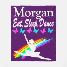 PERSONLIG EAT, SLEEP, DANCE FLEECE BLANKET