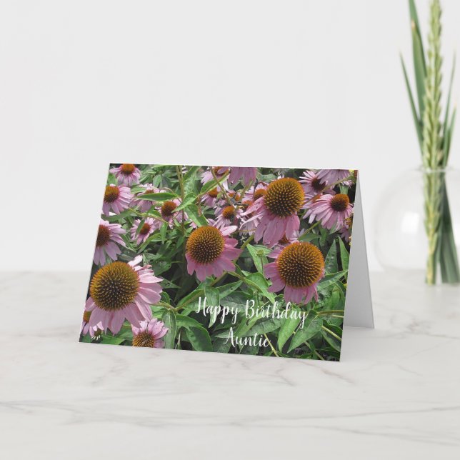 Personlig Echinacea Cone Flowers Grattis på födels Kort (Framsida)