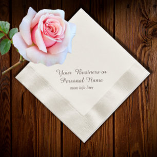 personlig ecru napkins pappersservett