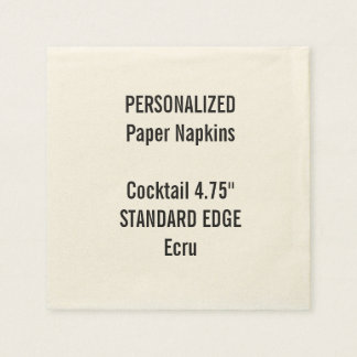 Personlig Ecru Standard Cocktail Papper Napkins Pappersservett