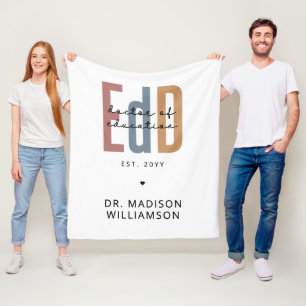 Personlig Edd Doktor i Education Studenten Fleecefilt