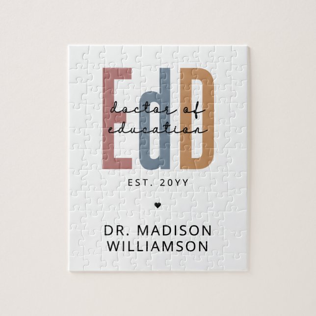 Personlig Edd Doktor i Education Studenten Pussel (Vertikal)