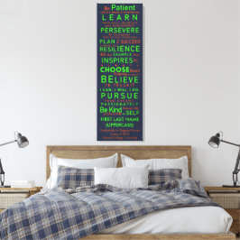 Personlig Edgy Tonåring Inspirerande Typografi Canvastryck