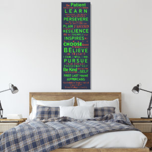 Personlig Edgy Tonåring Inspirerande Typografi Canvastryck