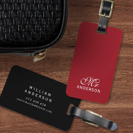 Personlig Editable Färg Elegant Script Mr. Bagagebricka