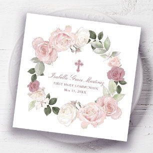 Personlig Editable First Heliga Communion Pappersservett