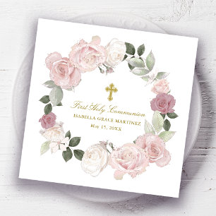 Personlig Editable First Heliga Communion Pappersservett