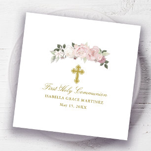 Personlig Editable First Heliga Communion Pappersservett
