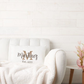 Personlig Efternamn Bröllop Pillow Lumbarkudde