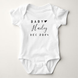 Personlig Efternamn Meddelande om Baby Bodykostym T Shirt