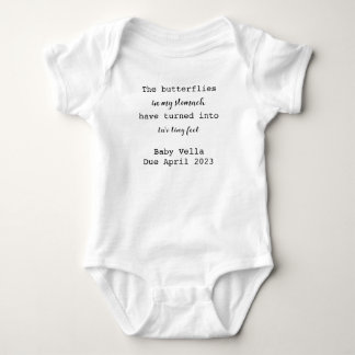 Personlig Efternamn Meddelande om Baby Bodykostym T Shirt