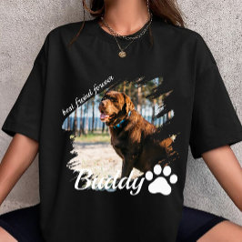 personlig egen Namn och Foto anpassad hund T Shirt