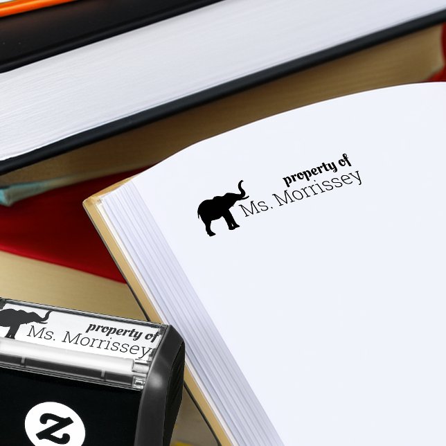 Personlig egendom för Elefant Självfärgande Stämpel (Property of Personalized Elephant Self-inking Stamp)