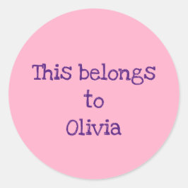 Personlig Egendom Stickers Runt Klistermärke