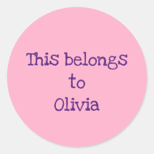 Personlig Egendom Stickers Runt Klistermärke