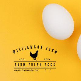 Personlig Egg Carton Rustic Family Farm Stämpel