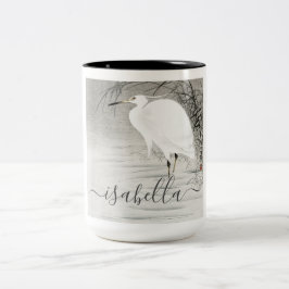 Personlig Egret Kustfåglar Två-Tonad Mugg