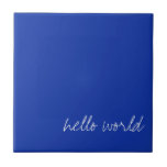 Personlig Egyptian Blue Kakelplatta<br><div class="desc">Anpassadets text! Egyptisk blå är en blå nyans,  även kallad kalciumkopparsilikat eller kprorivait. Det är ett pigment som användes i den antika Egyptenen i tusentals år. Det anses vara det första syntetiska pigmentet. Romarna kände till det av namn caeruleu.</div>