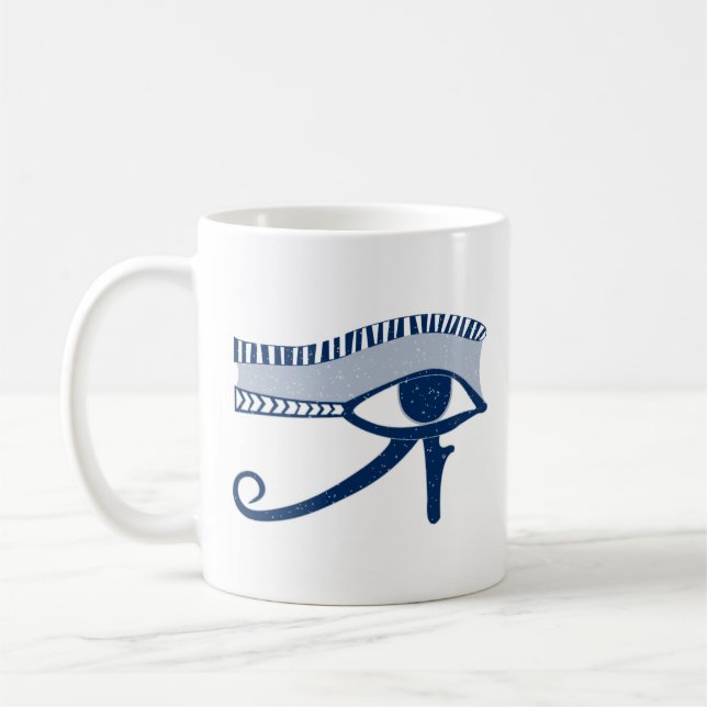 Personlig Egyptian Öga of Horus Kaffemugg (Vänster)