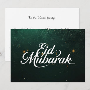 Personlig Eid Mubarak Elegant Modern kort