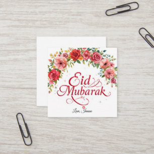 Personlig Eid Mubarak-gåvokort Fyrkantigt Visitkort