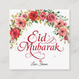 Personlig Eid Mubarak-gåvokort Fyrkantigt Visitkort