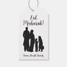 Personlig Eid Mubarak Gift-Märkre - Familj med 4