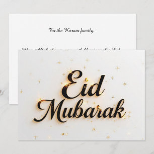 Personlig Eid Mubarak modern gratulationskort Inbjudningar
