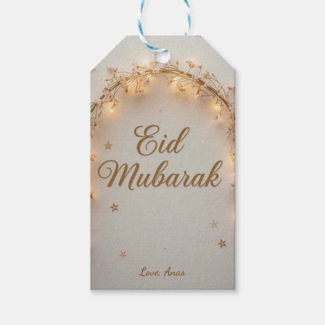 Personlig Eid Mubarak  Presentetikett (Framsidan)