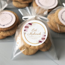 Personlig Eid Mubarak Rosa Flower Sticker