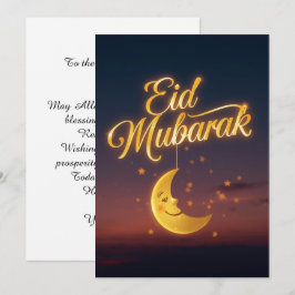 Personlig Eid Mubarak välkomstkort Inbjudningar