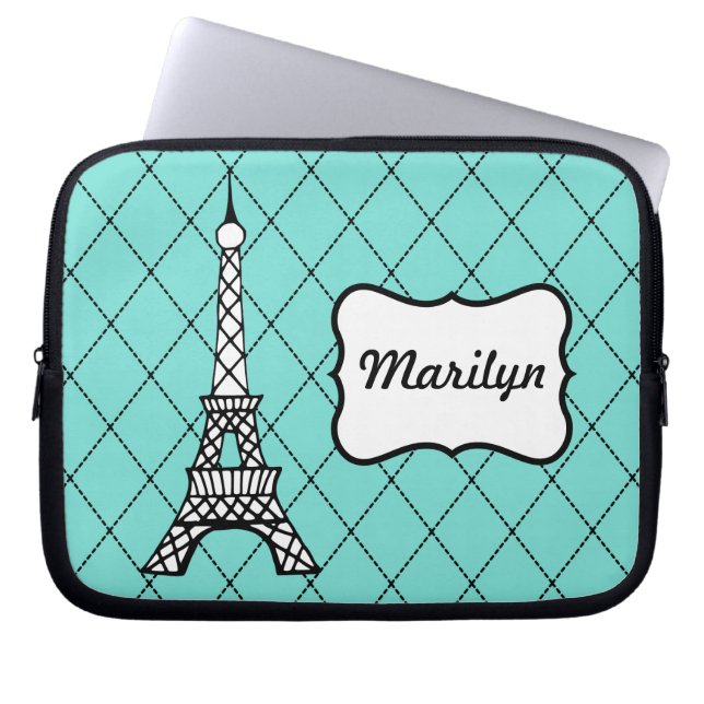 Personlig Eiffel Torn Laptop sleeve (Framsidan)