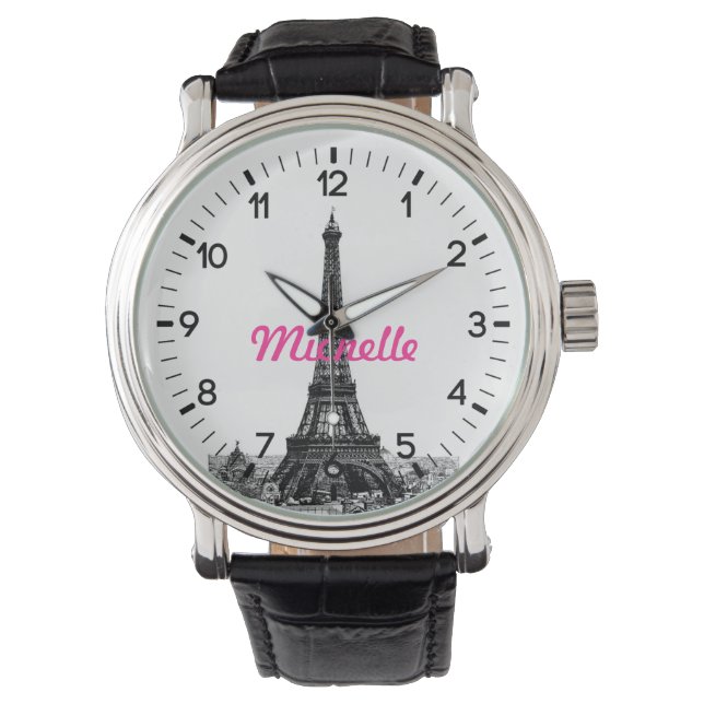 Personlig Eiffel Torn Paris Armbandsur (Framsida)