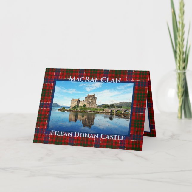 Personlig Eilean Donan Castle - MacRae Clan Kort (Framsida)