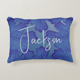 Personlig Ekollon Blå Prydnadskudde