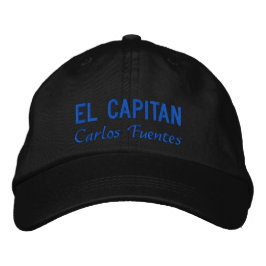 Personlig El Capitan Spansk Blå Fiske Broderad Keps