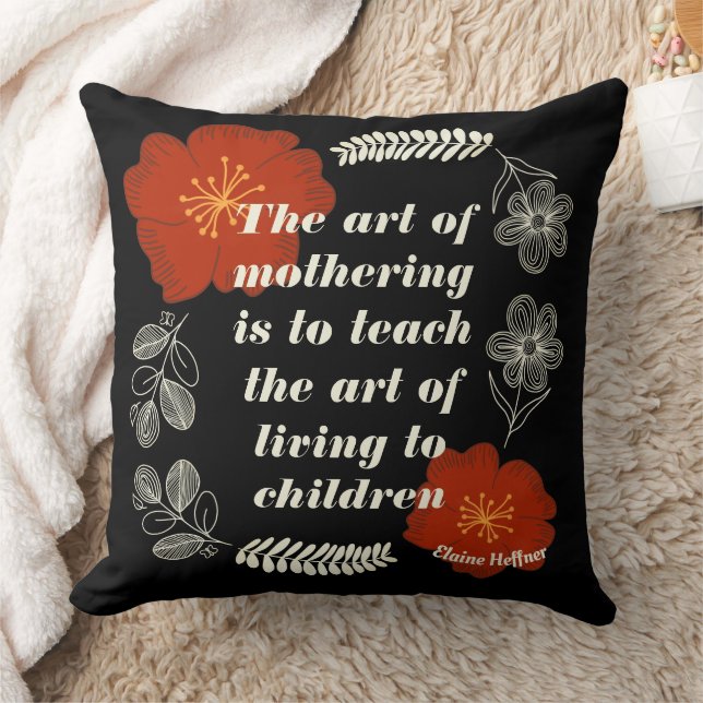 PERSONLIG ELAINE HEFFRON QUOTE FOR MORS DAG KUDDE (Filt)