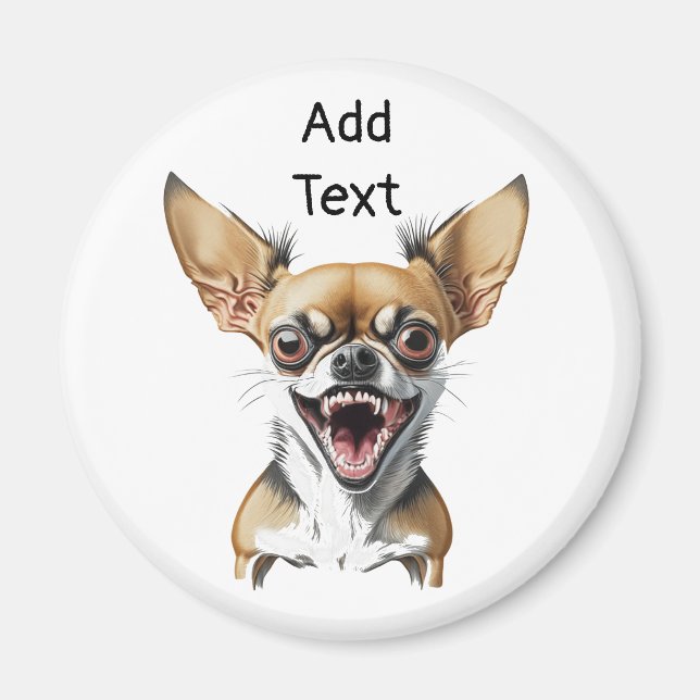 Personlig Elak Chihuahua | Funny Hund Magnet (Framsidan)